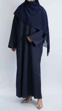 Hafsa striped Abaya