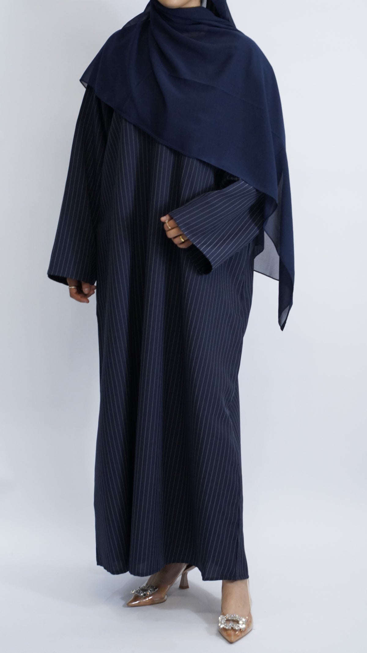Hafsa striped Abaya
