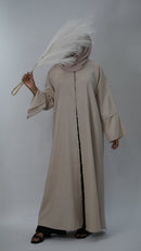 Sahar Cream linen Abaya