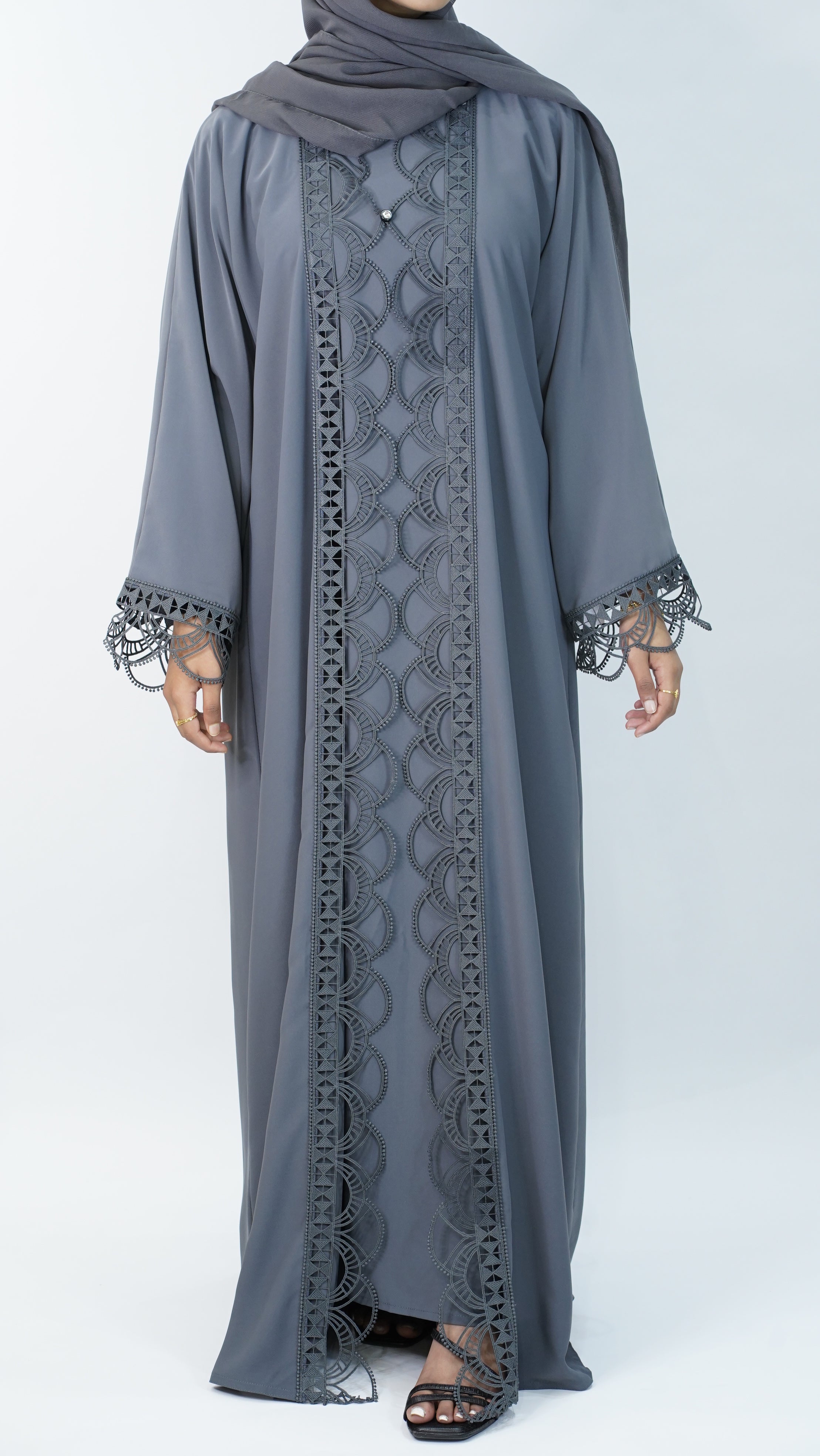 Asma Grey Abaya