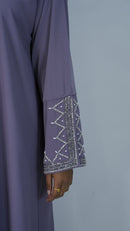 Liyana Lilac Embroidery Abaya