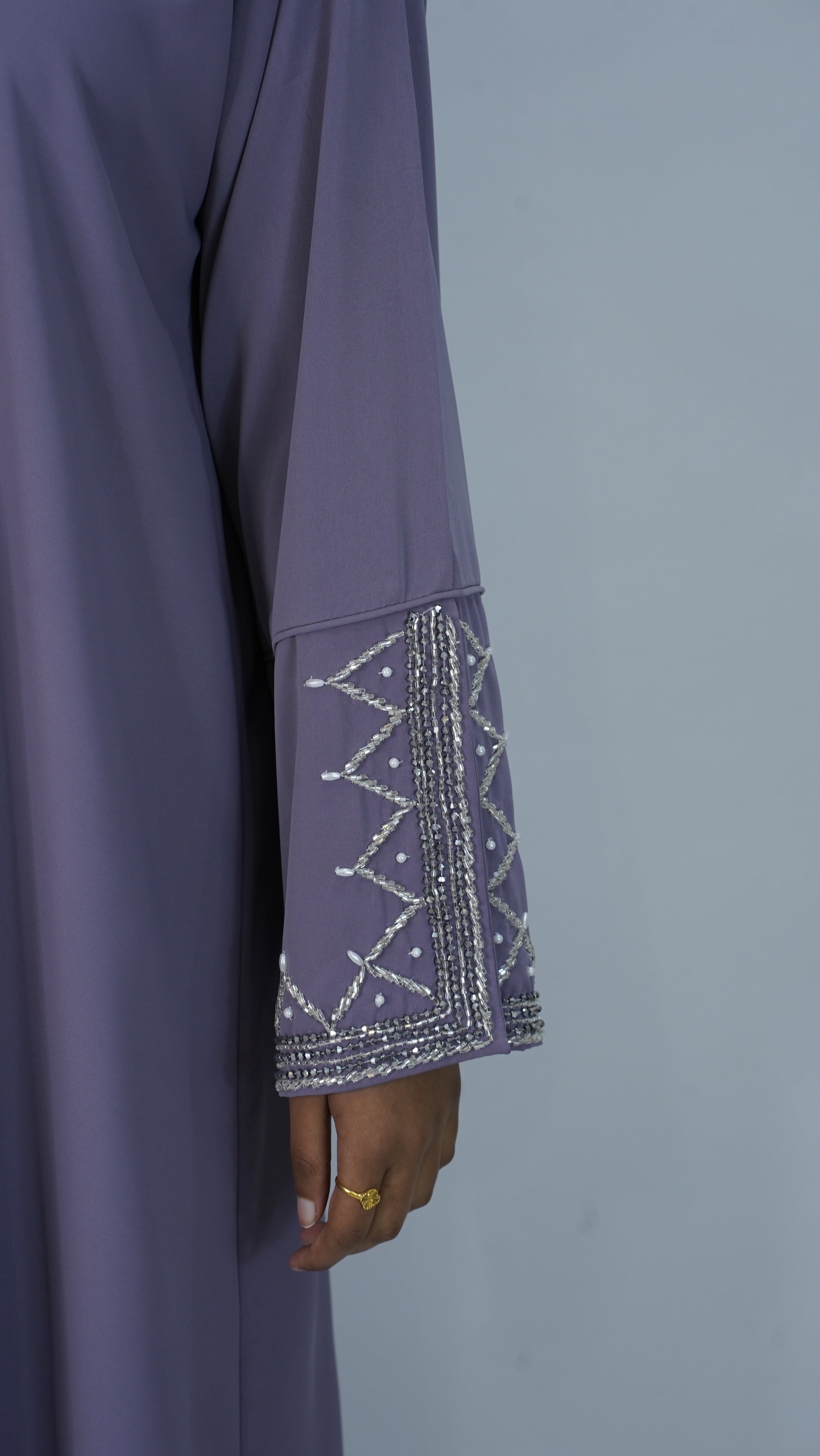 Liyana Lilac Embroidery Abaya