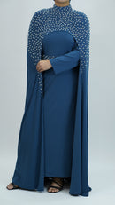 Elegant Teal Long Dress