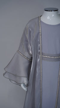 Hiba Grey Kids Abaya
