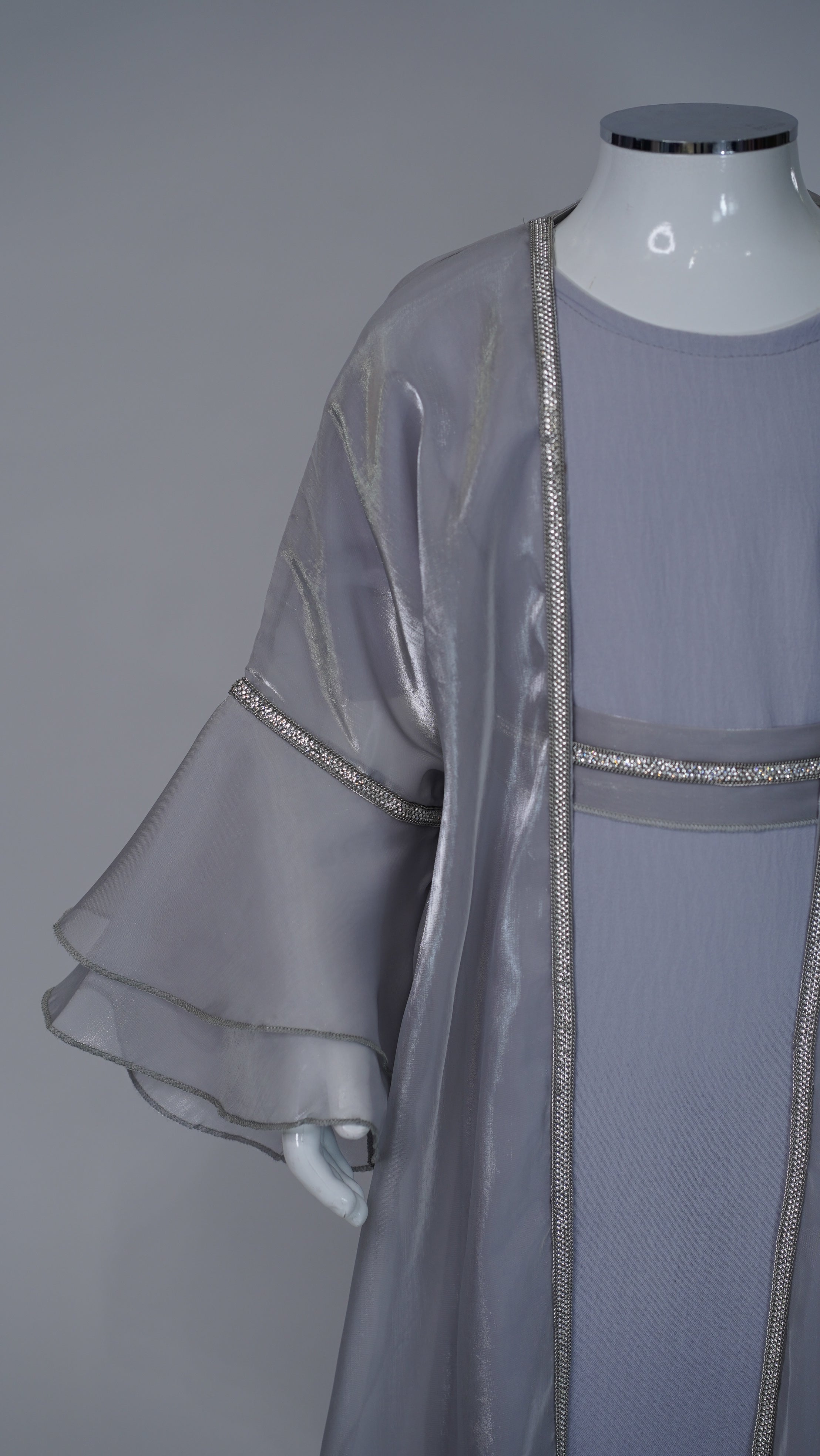 Hiba Grey Kids Abaya