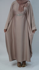 Zahra Pinkish Brown Abaya