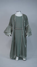 Hiba Green Kids Abaya