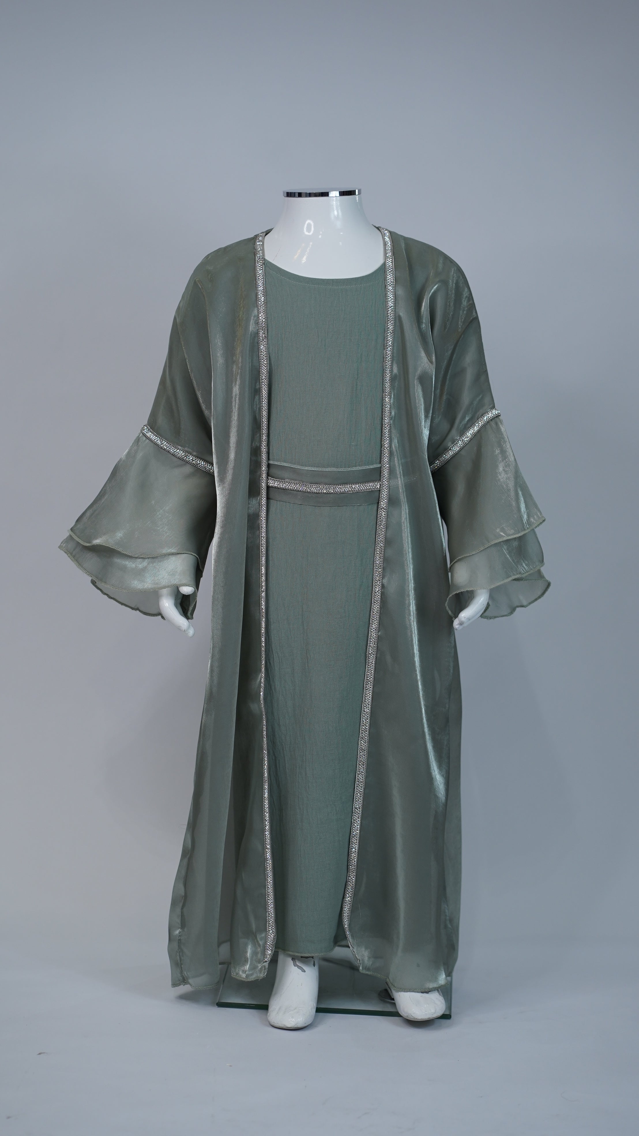 Hiba Green Kids Abaya