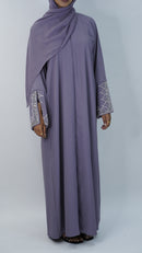 Liyana Lilac Embroidery Abaya