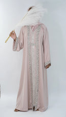 Ameera Luxury Embellished Caftan - Light Pink