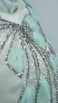 Mint Embroidery Closed Abaya