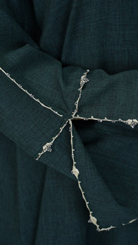 Sahar Green linen Abaya