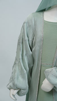 Negin Mint Green Kids Abaya