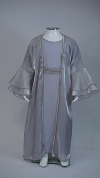 Hiba Grey Kids Abaya