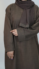 Brown Linen Abaya