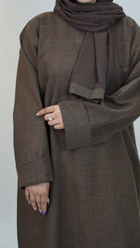 Brown Linen Abaya