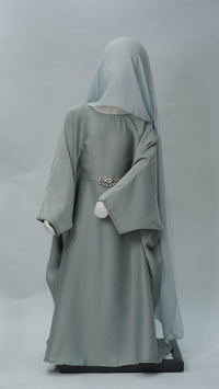 Zahra Sage Green Kids Abaya