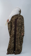 Elegant Leopard Print Abaya