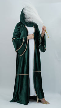 Rana Velvet Green Abaya