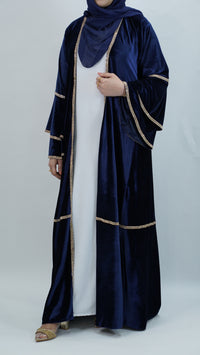 Rana Velvet Blue Abaya
