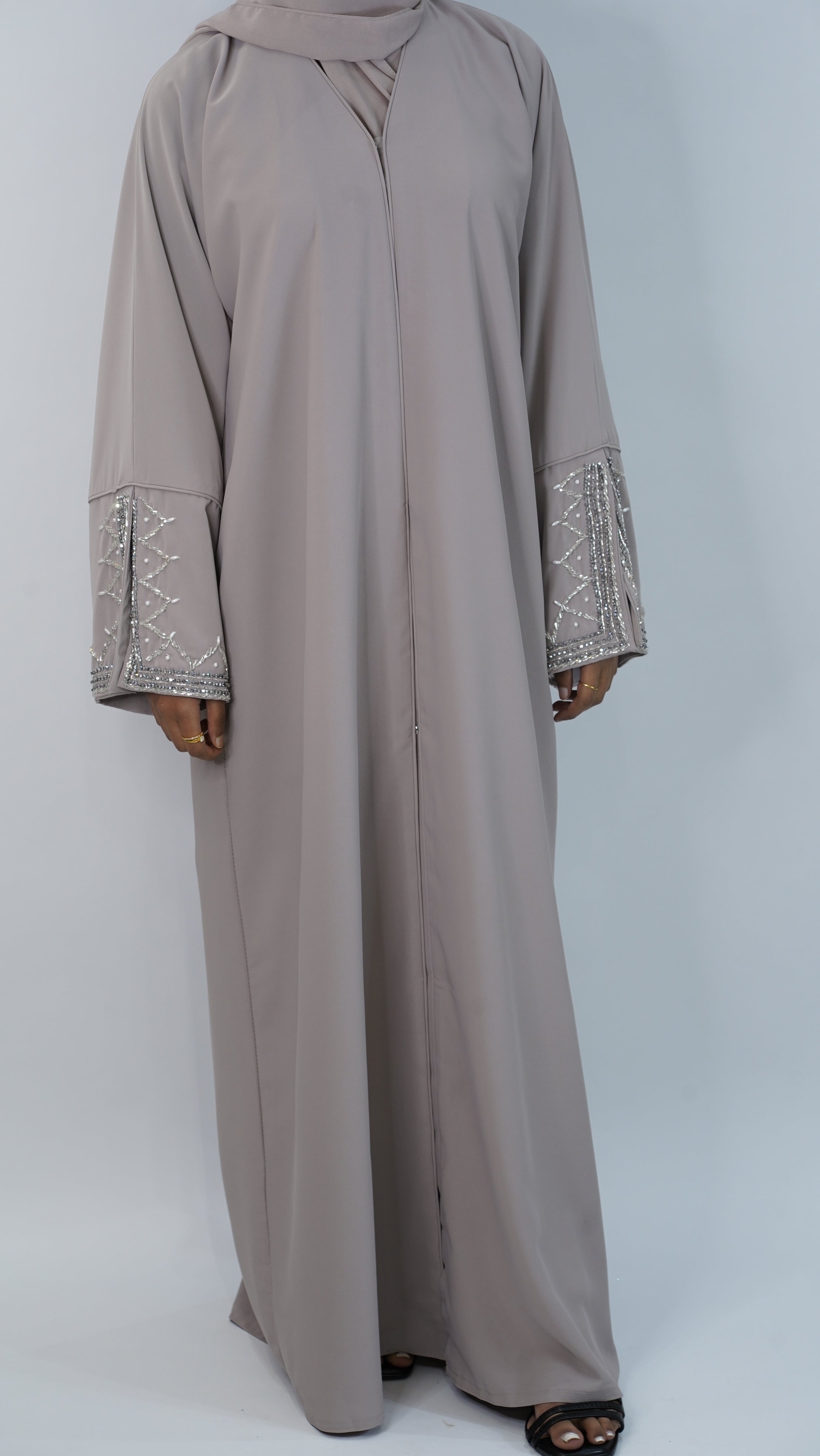 Liyana Nude Embroidery Abaya
