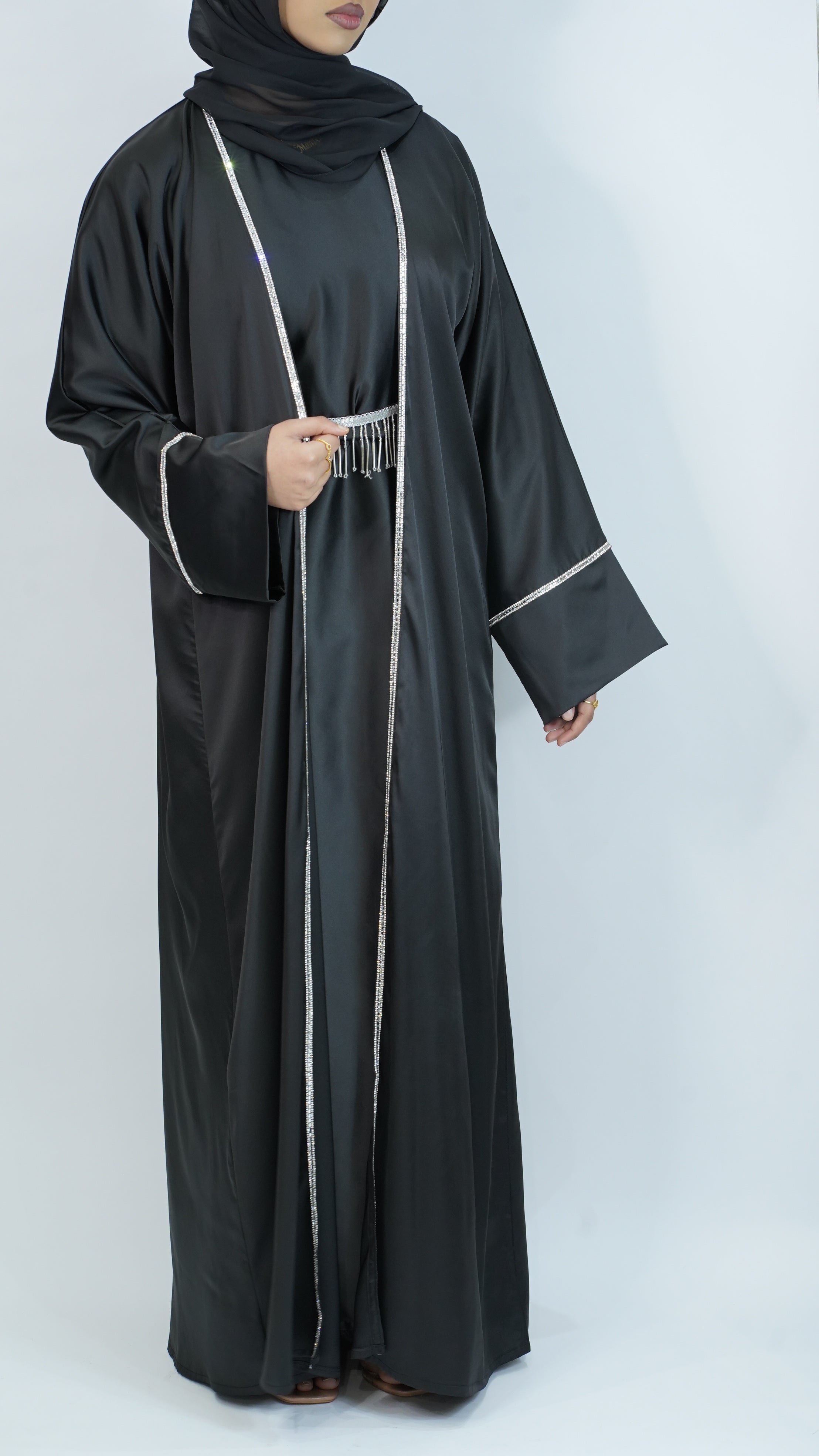 Safa Black Abaya