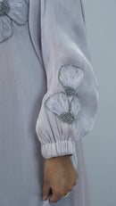 lilac embroidery closed abaya