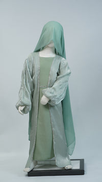Negin Mint Green Kids Abaya