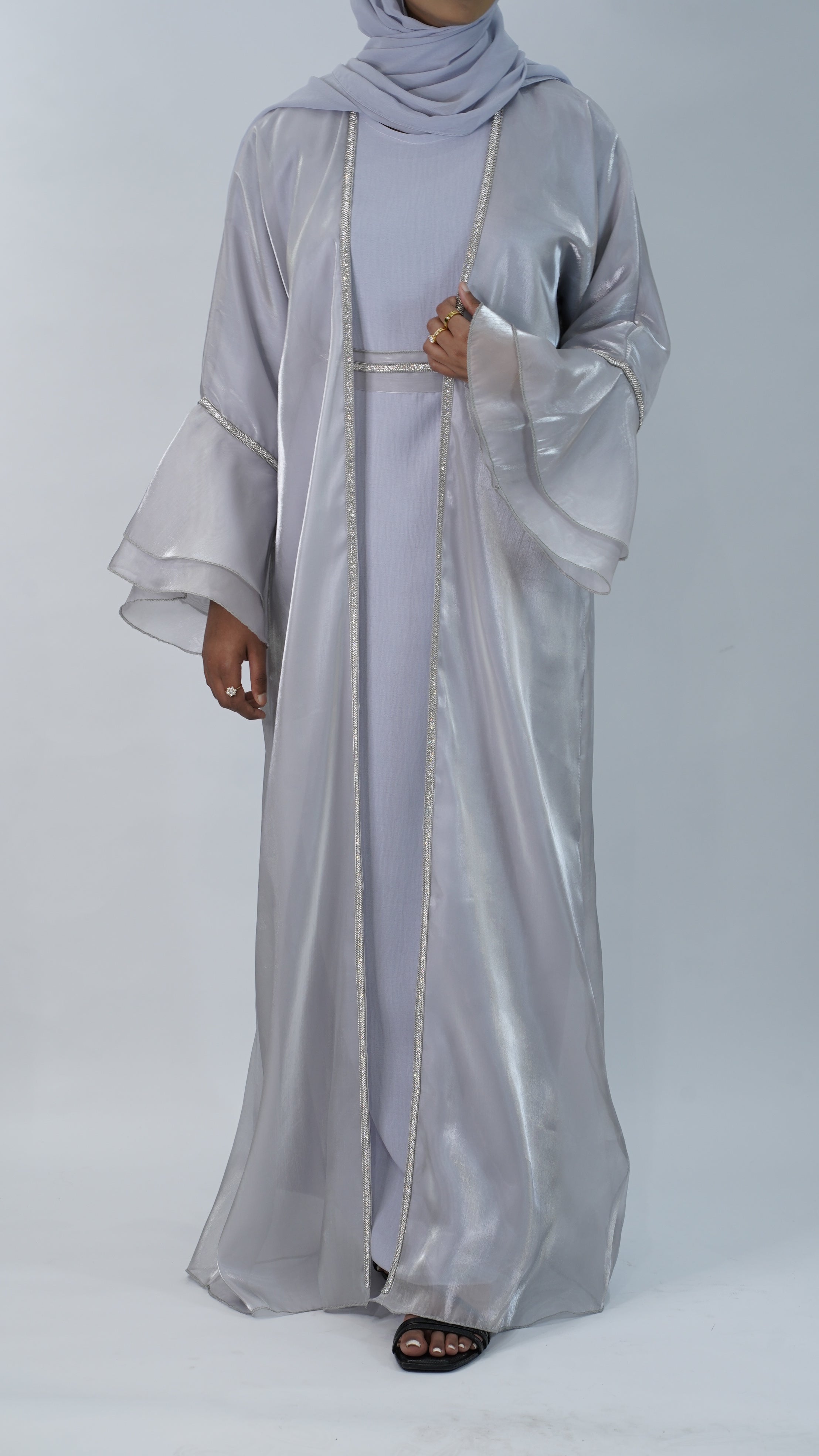 Hiba Grey Abaya