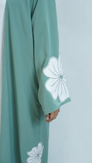 Mint Floral Dream Abaya