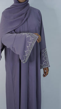 Liyana Lilac Embroidery Abaya