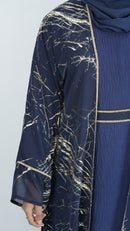 Sara Dark Blue Abaya