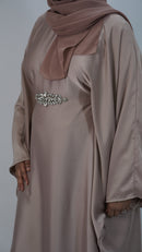 Zahra Pinkish Brown Abaya