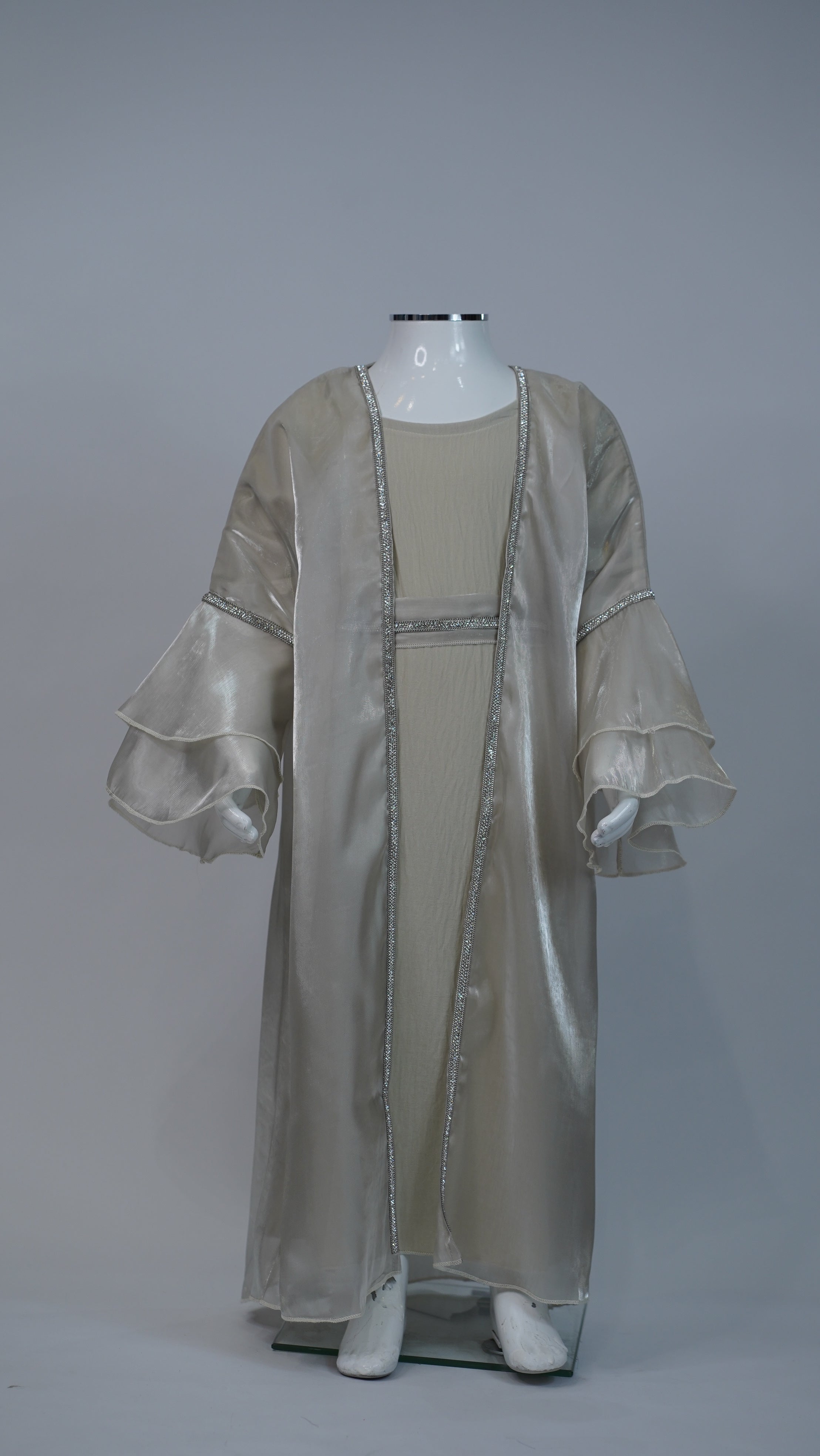 Hiba Cream Kids Abaya