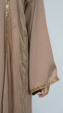 Amara Gold & Peach Abaya